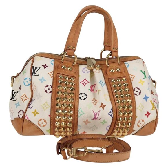 LOUIS VUITTON Monogram Multicolor Courtney MM Bag 2way White M45641 Auth 124888 - Picture 1 of 16